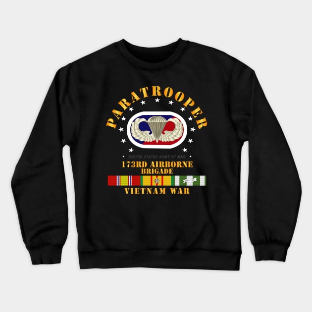 173rd Airborne Bde Oval w Paratrooper w VN SVC Crewneck Sweatshirt by twix123844